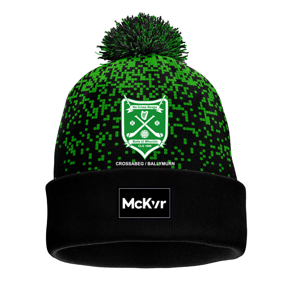 Mc Keever Crossabeg/Ballymurn GAA Core 22 Bobble Hat - Adult - Black/Green