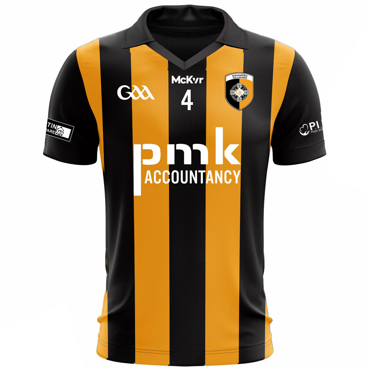 Mc Keever Crossmaglen Rangers GAA Numbered Playing Jersey - Womens - Black/Amber