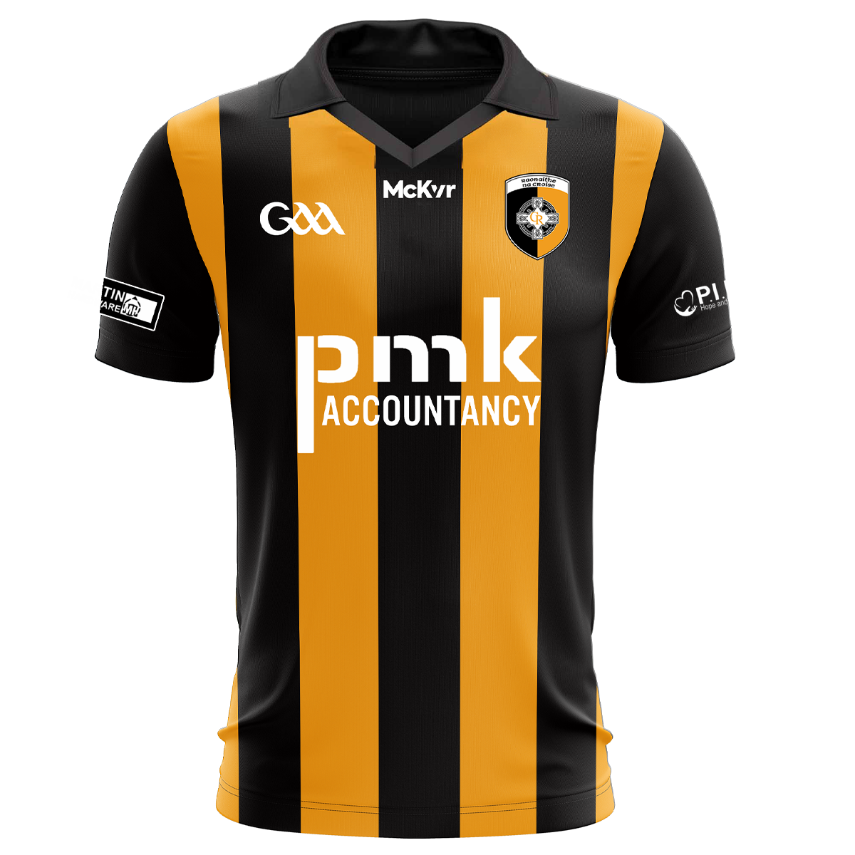 Mc Keever Crossmaglen Rangers GAA Playing Jersey - Adult - Black/Amber