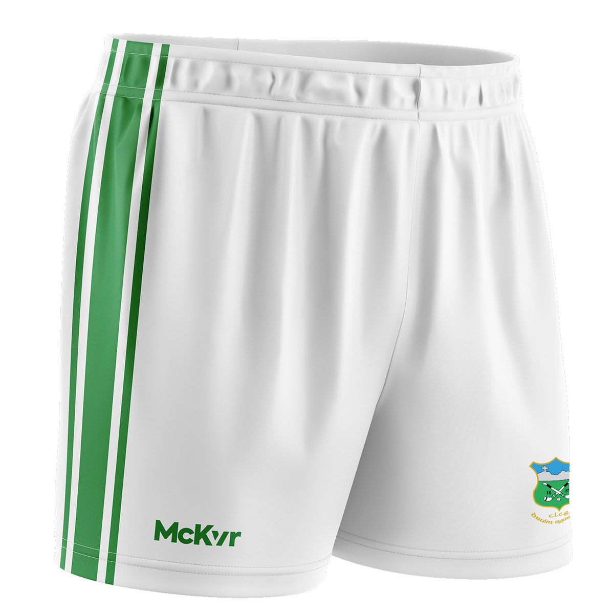 Mc Keever Drom & Inch GAA Core 22 GAA Shorts - Youth - White/Green