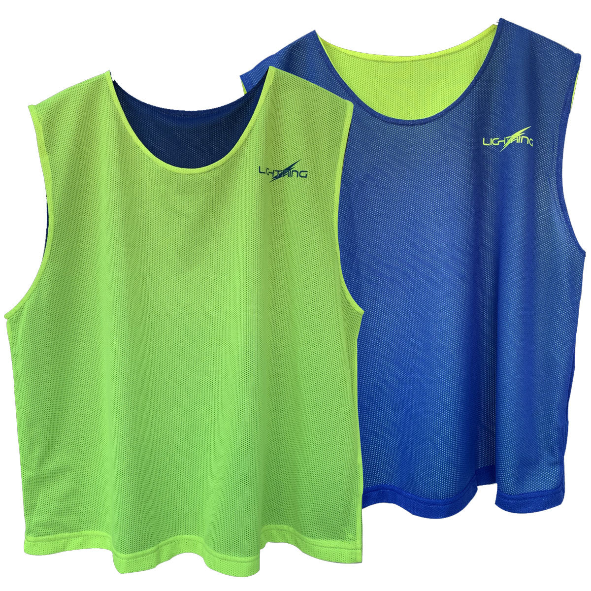 LS Reversible Mesh Training Bibs - Adult - 15+ Years Yellow/Royal