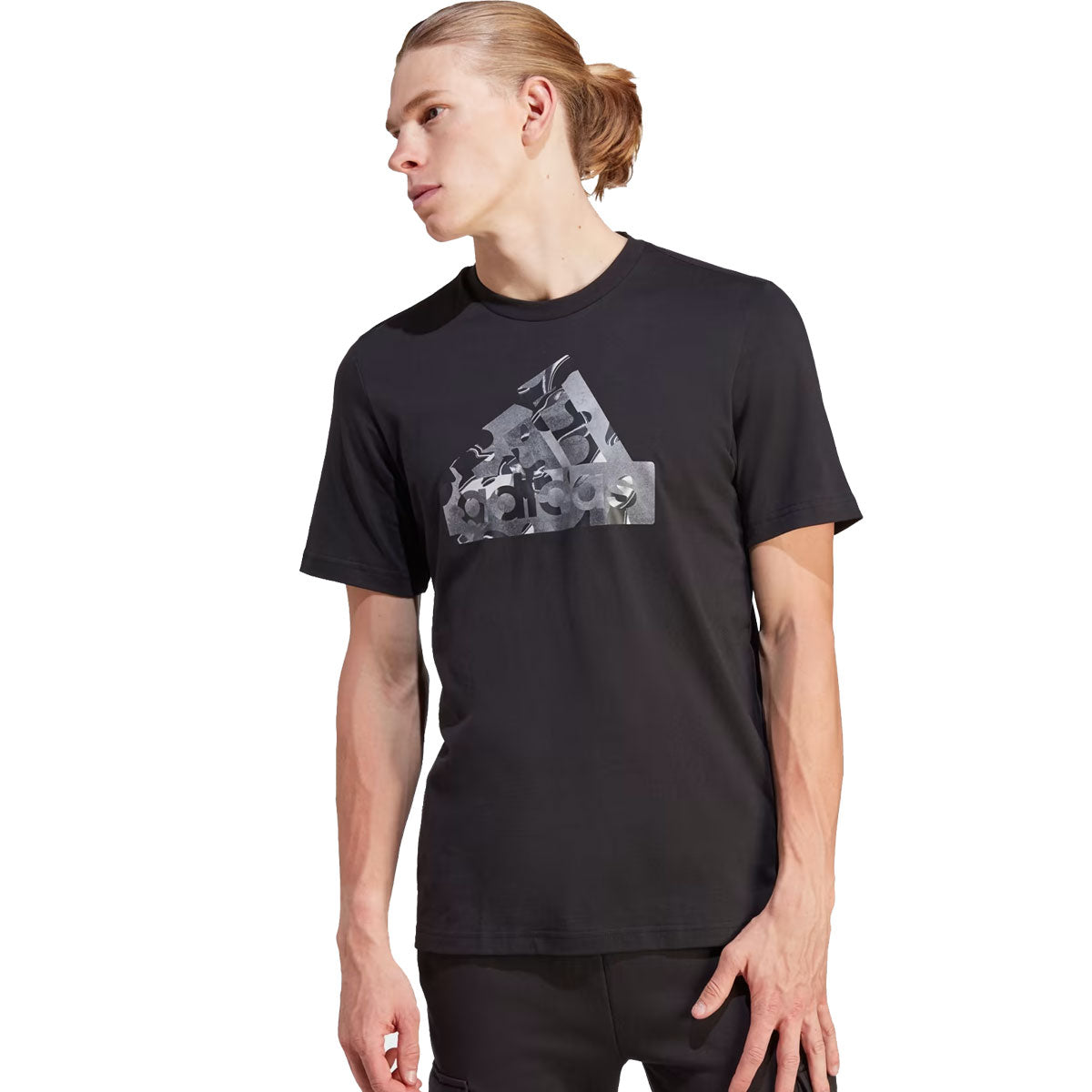 adidas Camo Short Sleeve Tee - Mens - Black