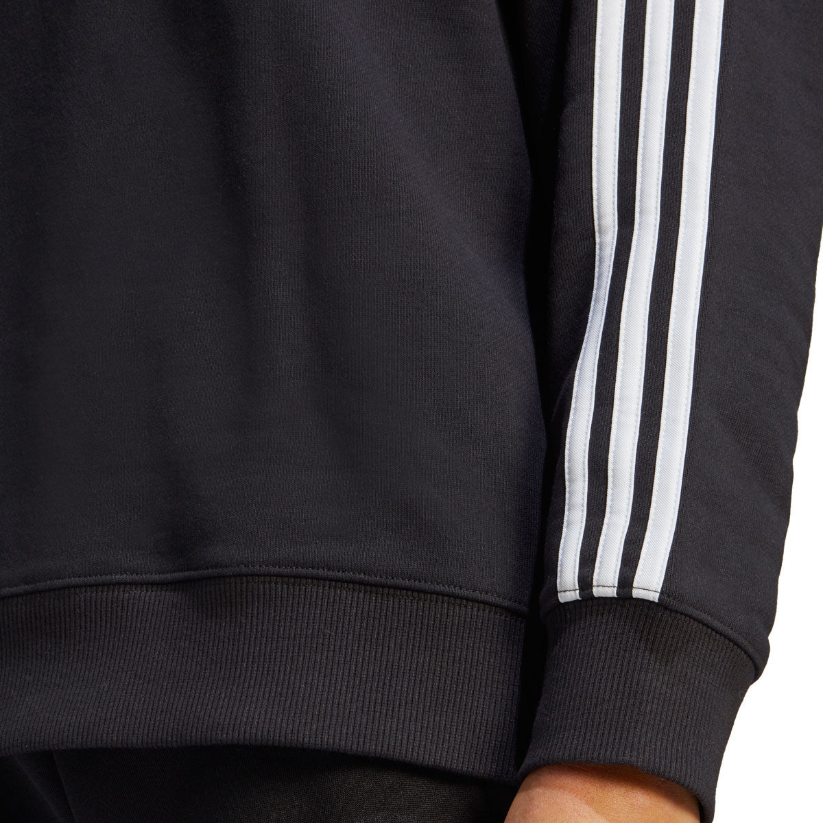 adidas Essentials 3 Stripes Sweatshirt - Womens - Black/White