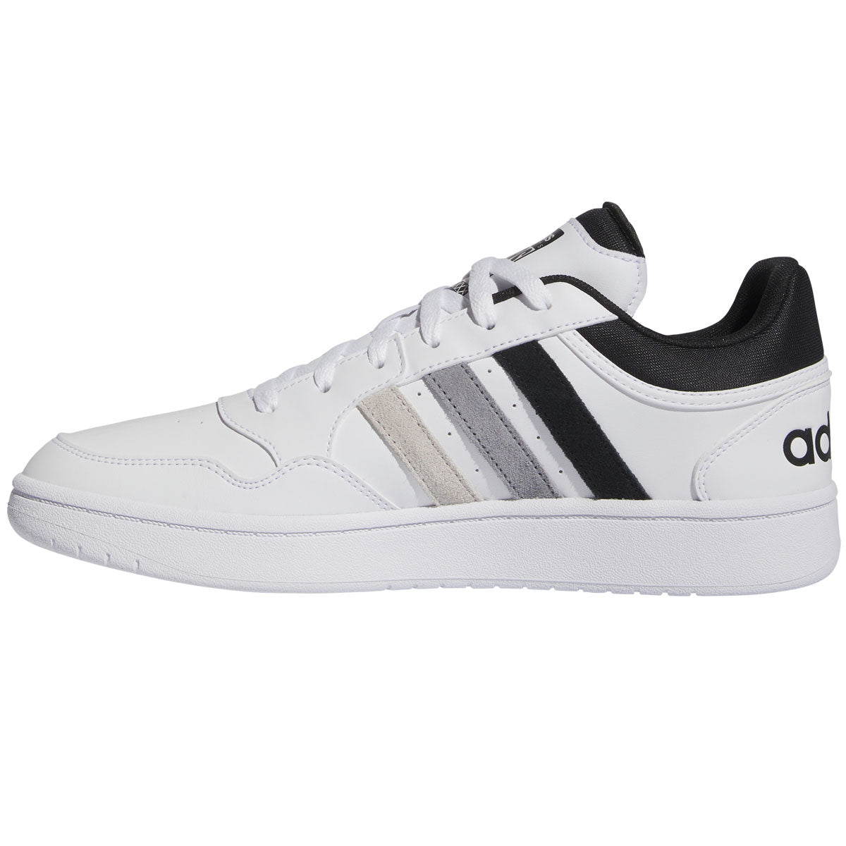 adidas Hoops 3.0 Trainers - Mens - White/Black/Grey