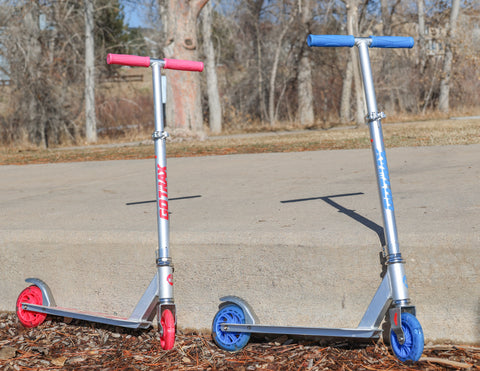 GOTRAX Pink and Blue KX5 Kick Scooters for Kids