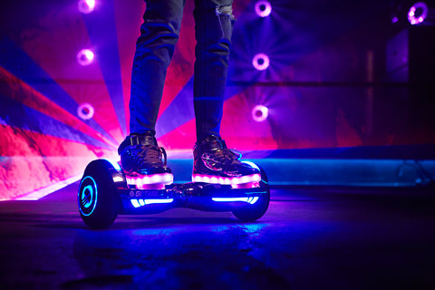 GOTRAX Glide Chrome Hoverboard with LED Wheels and Integrated Bluetooth Speaker Hoverboard