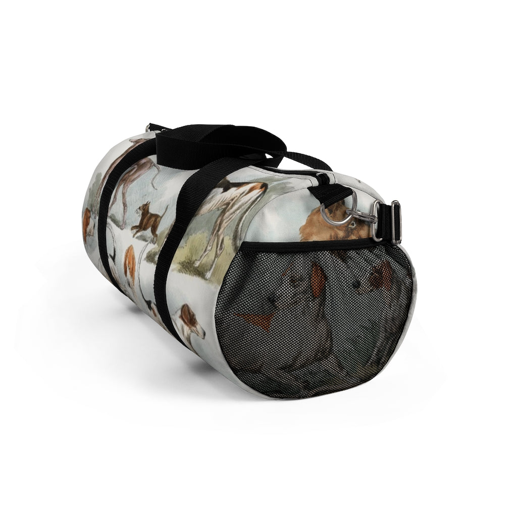 Hunting Dogs Round Duffel Bag