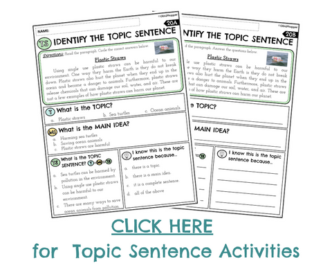 how to write an topic sentence