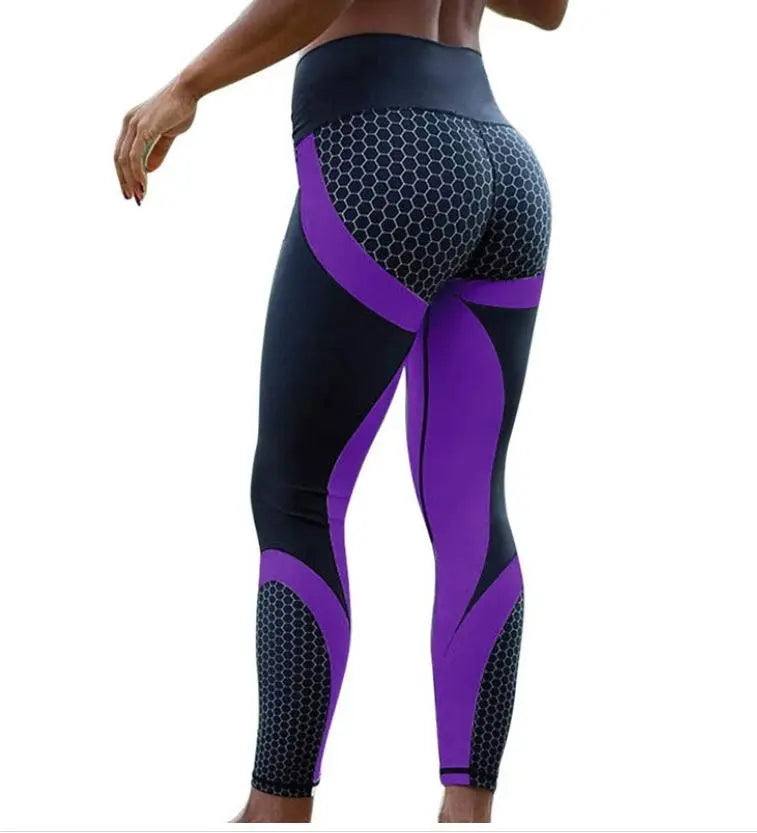 Women's Color Block Tummy Contol Booty Lifting Yoga Pants