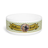 Personalized Dog Bowl | Stella's Bowl in Gold Zigzag