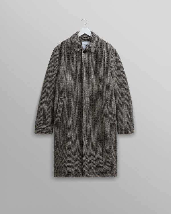 Herringbone Wool-Blend Chester Coat-