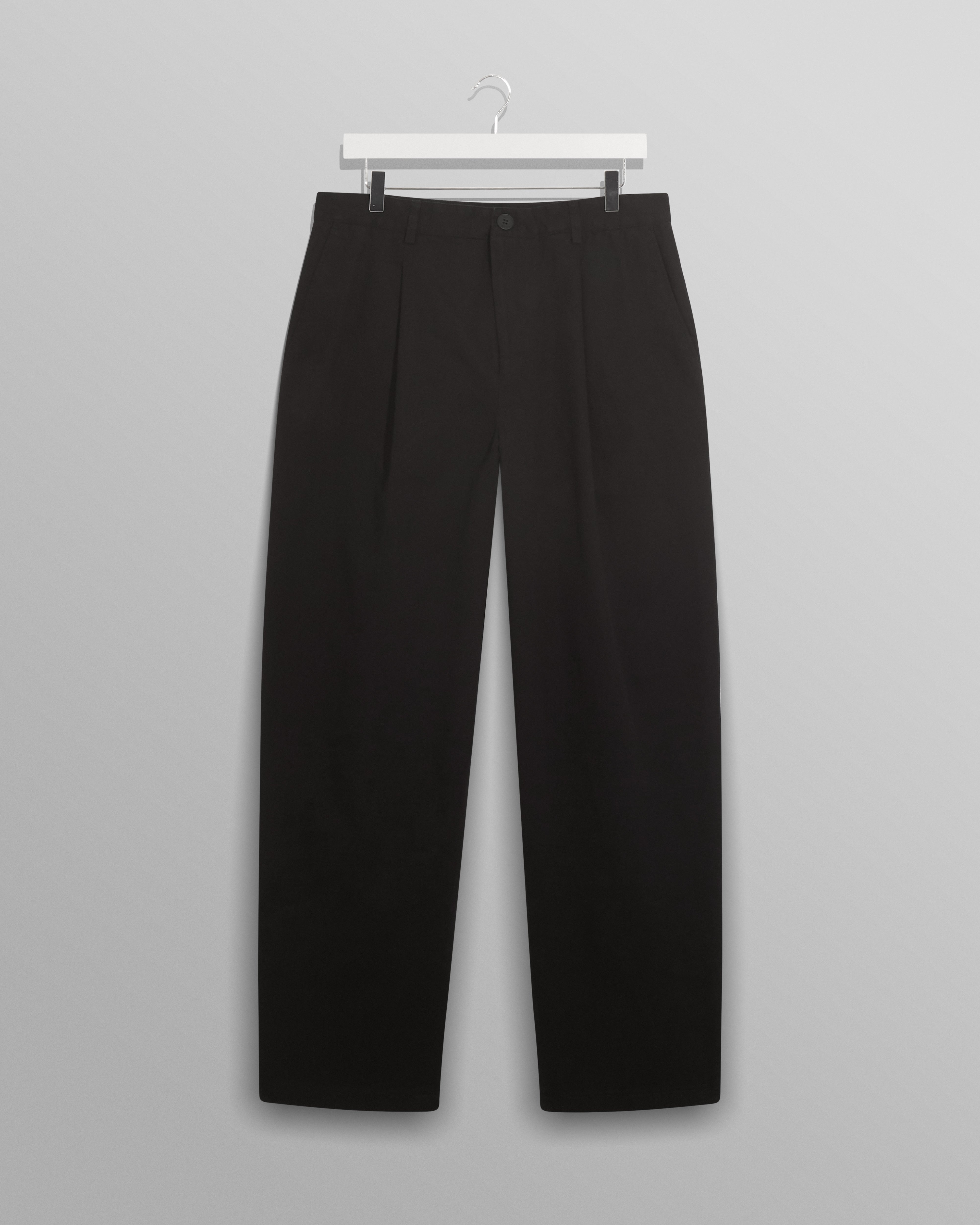 Milo Trousers Black Cotton Twill / 38