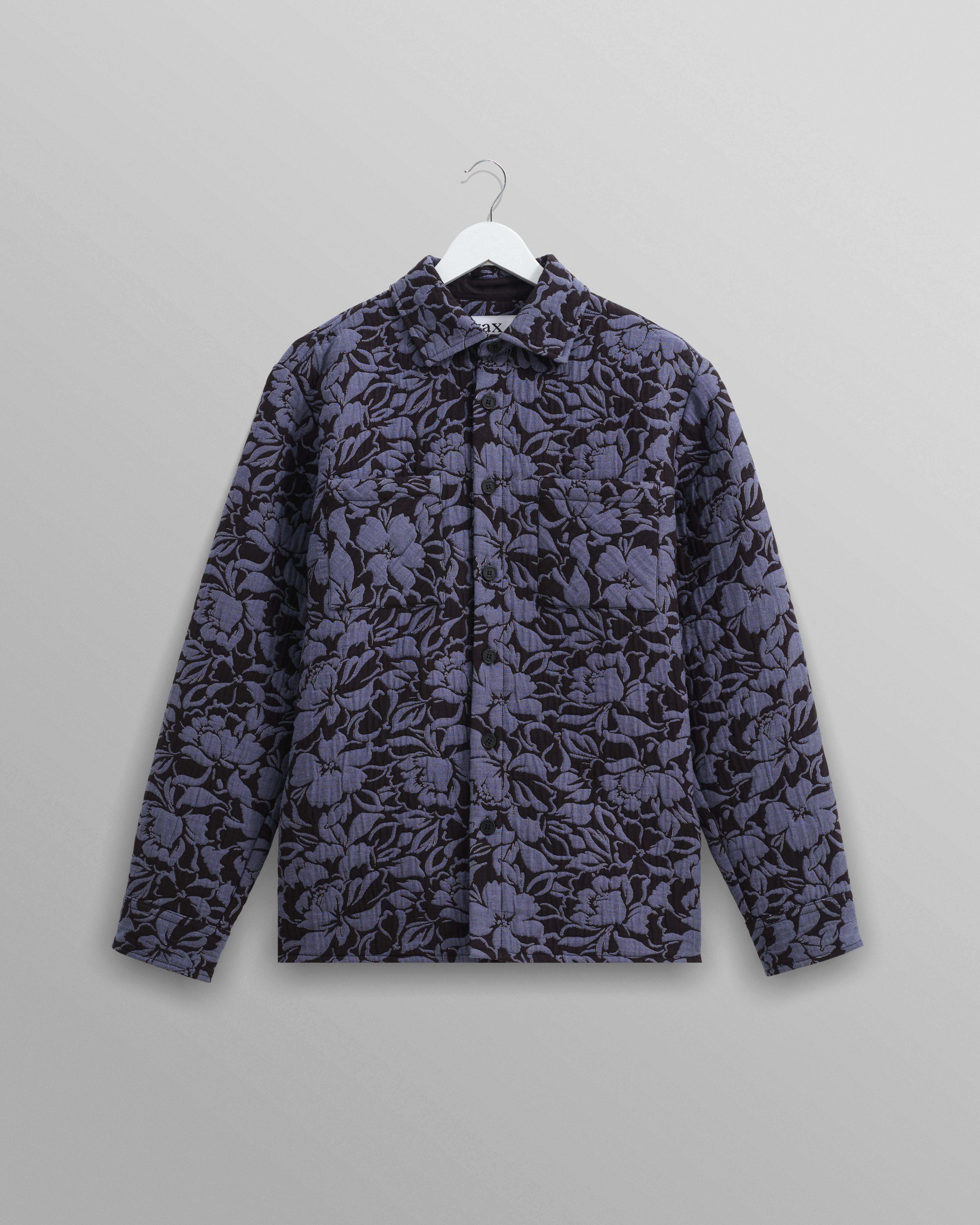 Otto Overshirt Black/Blue Floral Quilt / XXL