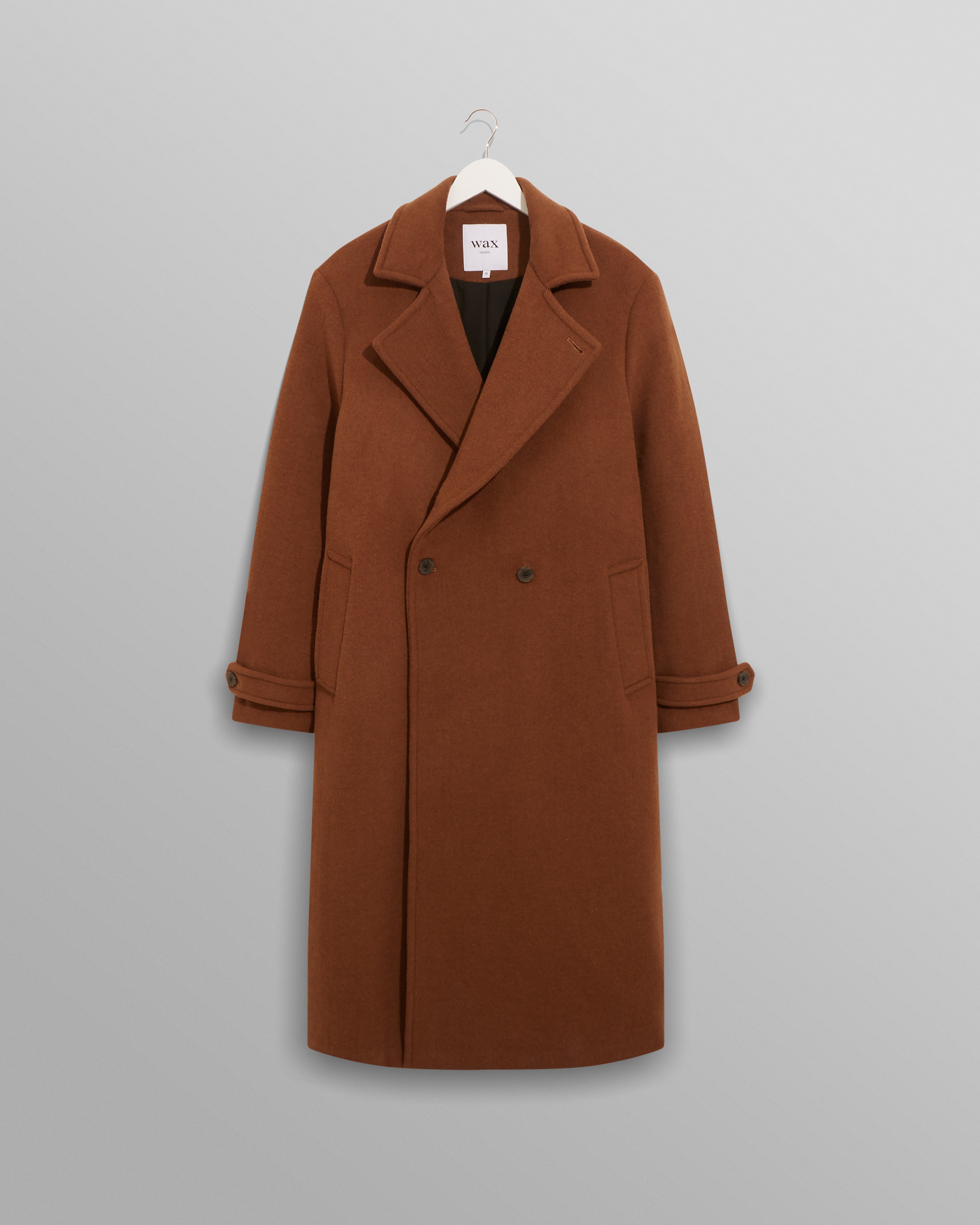 Santoni Coat Caramel Wool / XXL