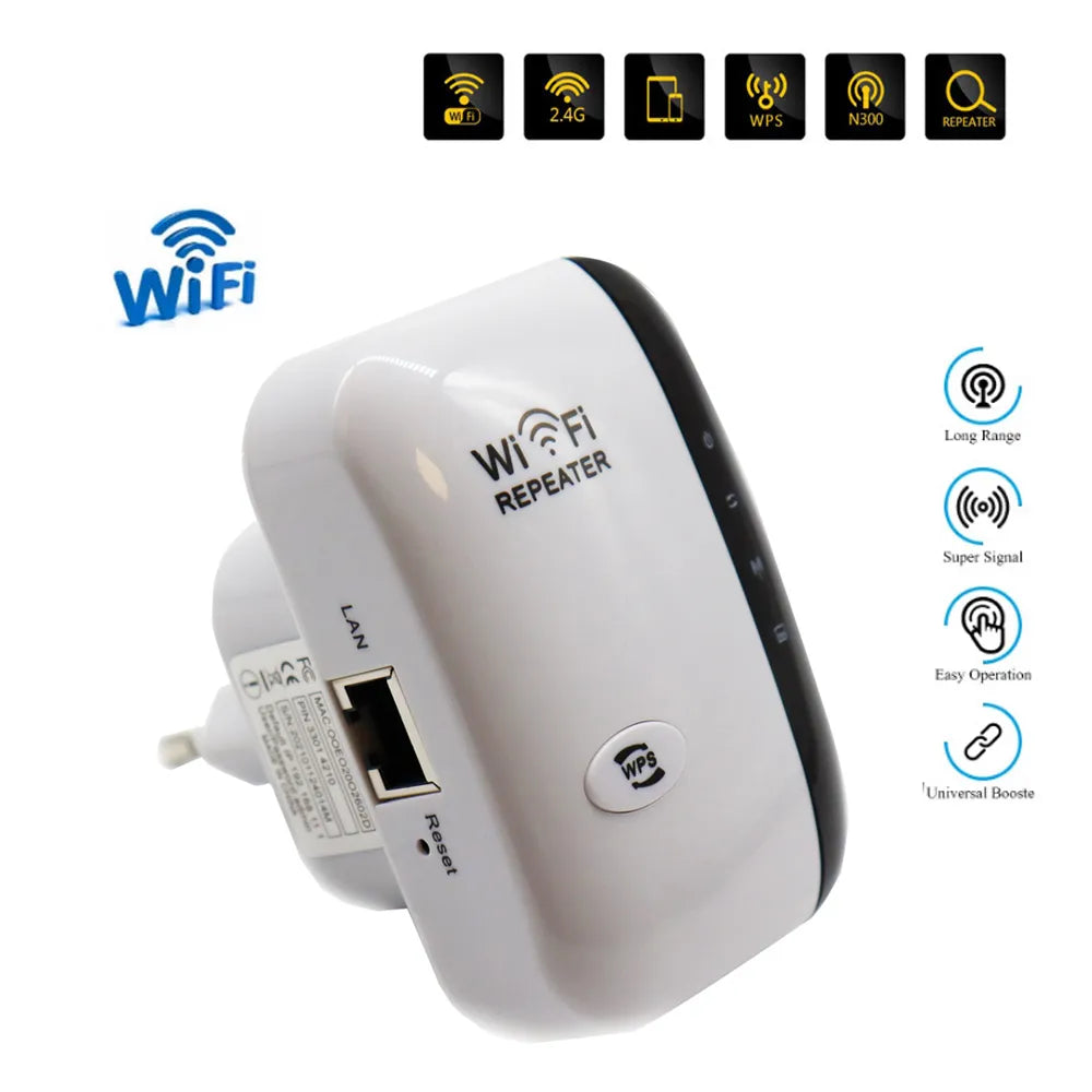 300Mbps WiFi Repeater WiFi Extender Amplifier WiFi Booster Wi Fi Signal 802.11N Long Range Wireless Wi-Fi Repeater Access Point