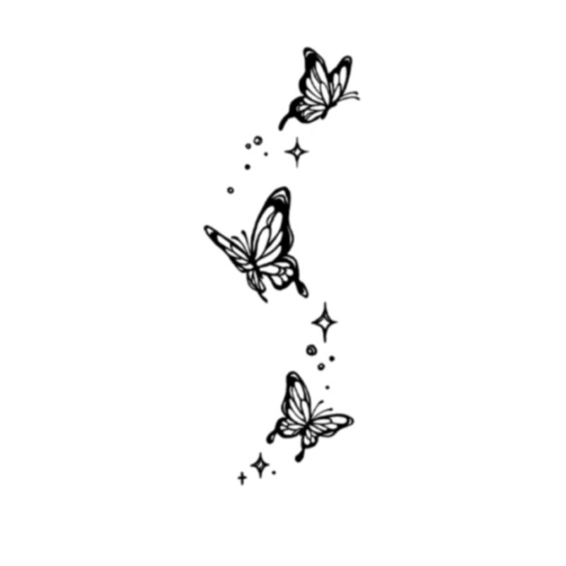 butterfly flying away black and white