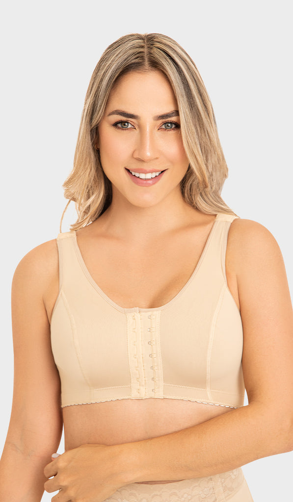 Colombian Fajas MyD Post Surgical Wide Straps Bra. Sizes from Small To Large.
