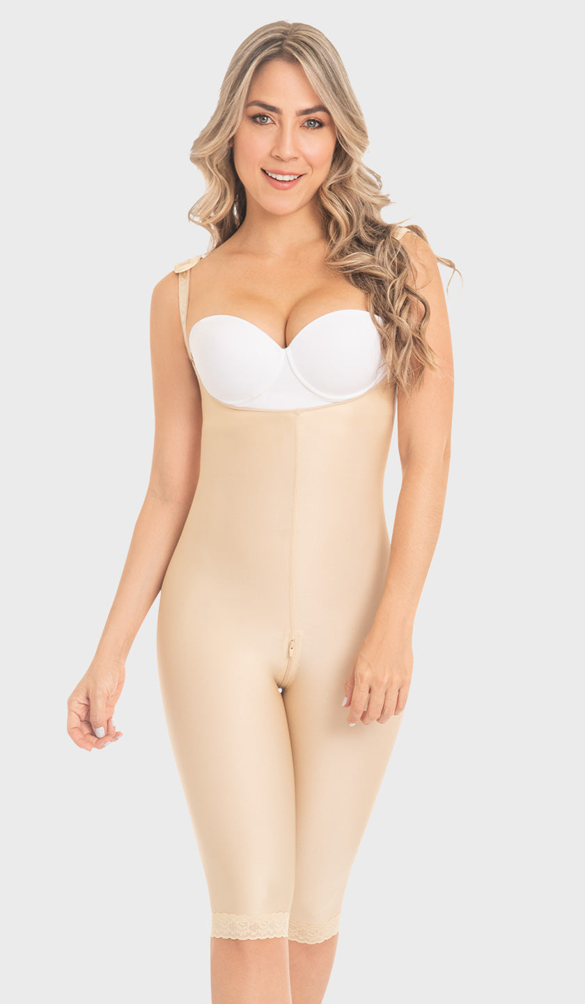 FAJA CORTA ZIPPER FONTAL DIAGONAL STRAPLESS SILICONADO F0766