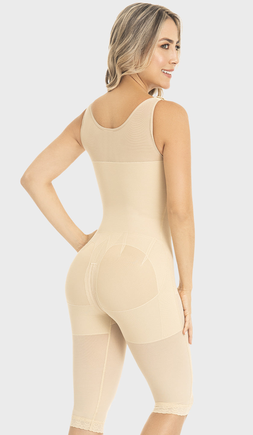 MID-THIGH FAJA BACK COVERAGE AND ADJUSTABLE STRAPS