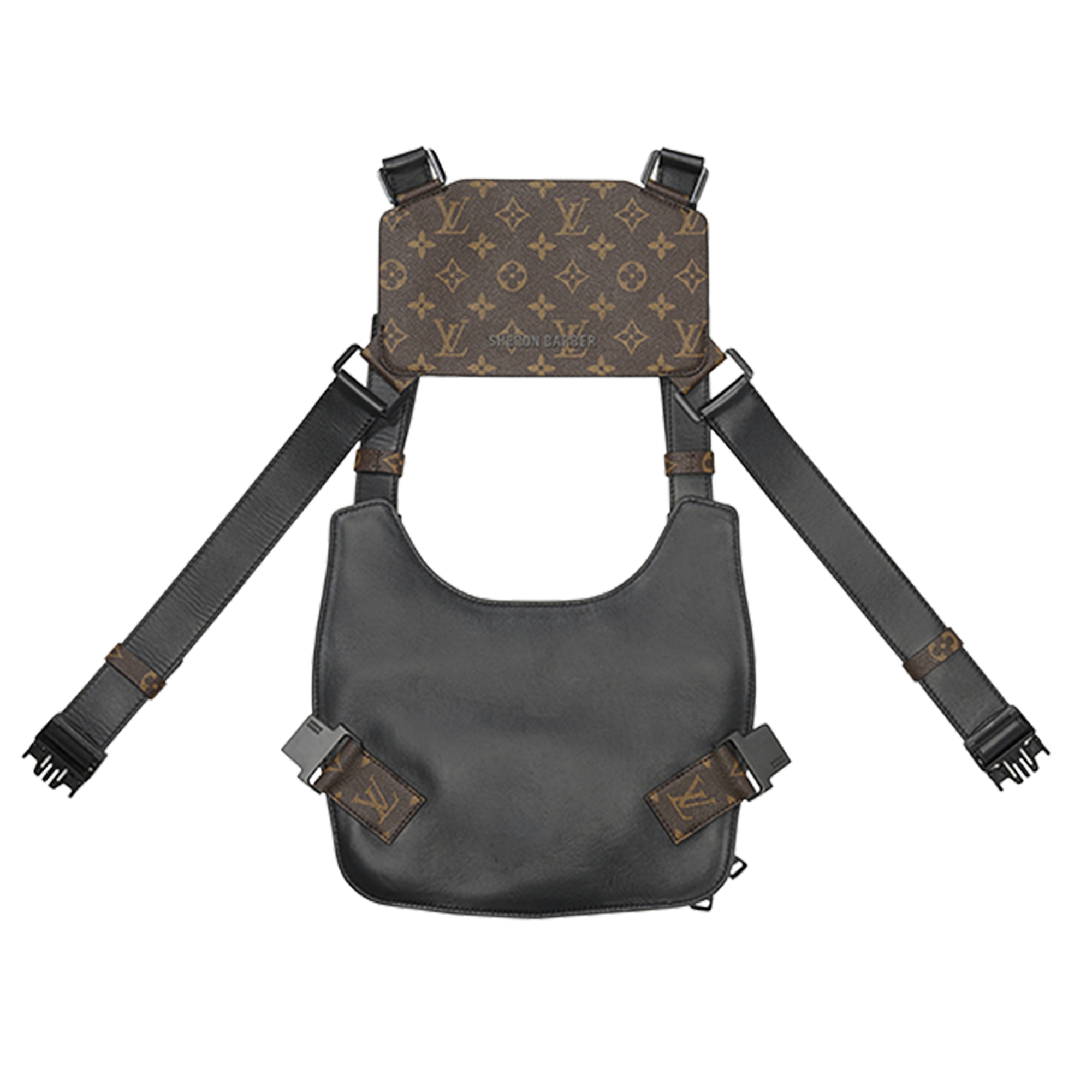 Hand Made by Sheron Barber - Custom Louis Vuitton Damier Chest Rig Black