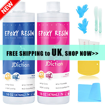 JDiction Epoxy Resin 32OZ - Upgrade Formula, 3X UV Protection, Crystal Clear Resin Kit