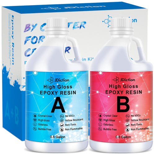 JDiction Clear High Gloss Epoxy Resin - 2 Gallon