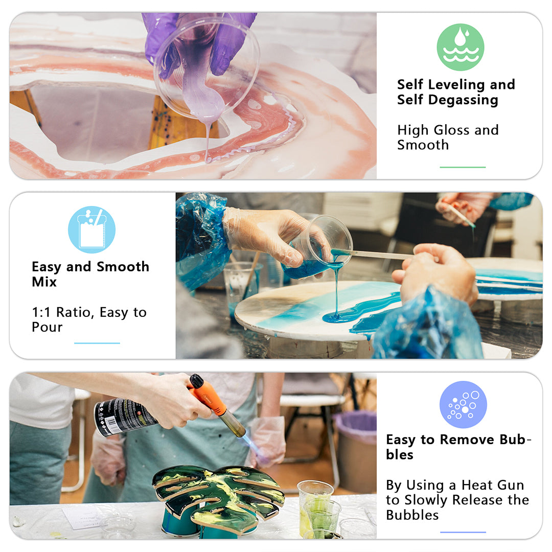 JDiction Epoxy Resin, 20 OZ Upgrade Formula, 4 Hours Demold- 8-10 Hours Full Curing, Epoxy Resin and Hardener Kit Crystal Clear for Art, Jewelry, Not Yellowing and Self Leveling Easy Mix 11 Resin