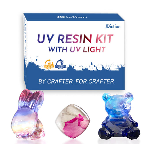 Jdiction UV Resin Kit With Light, Super Crystal Clear Hard Resin