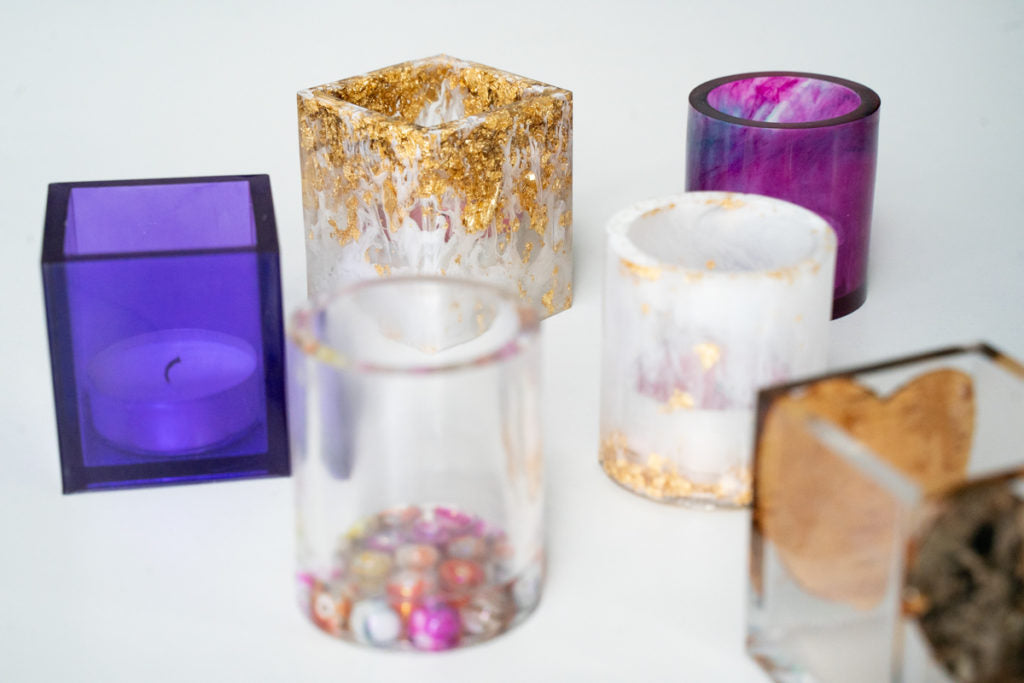 Make resin tealight holder yourself