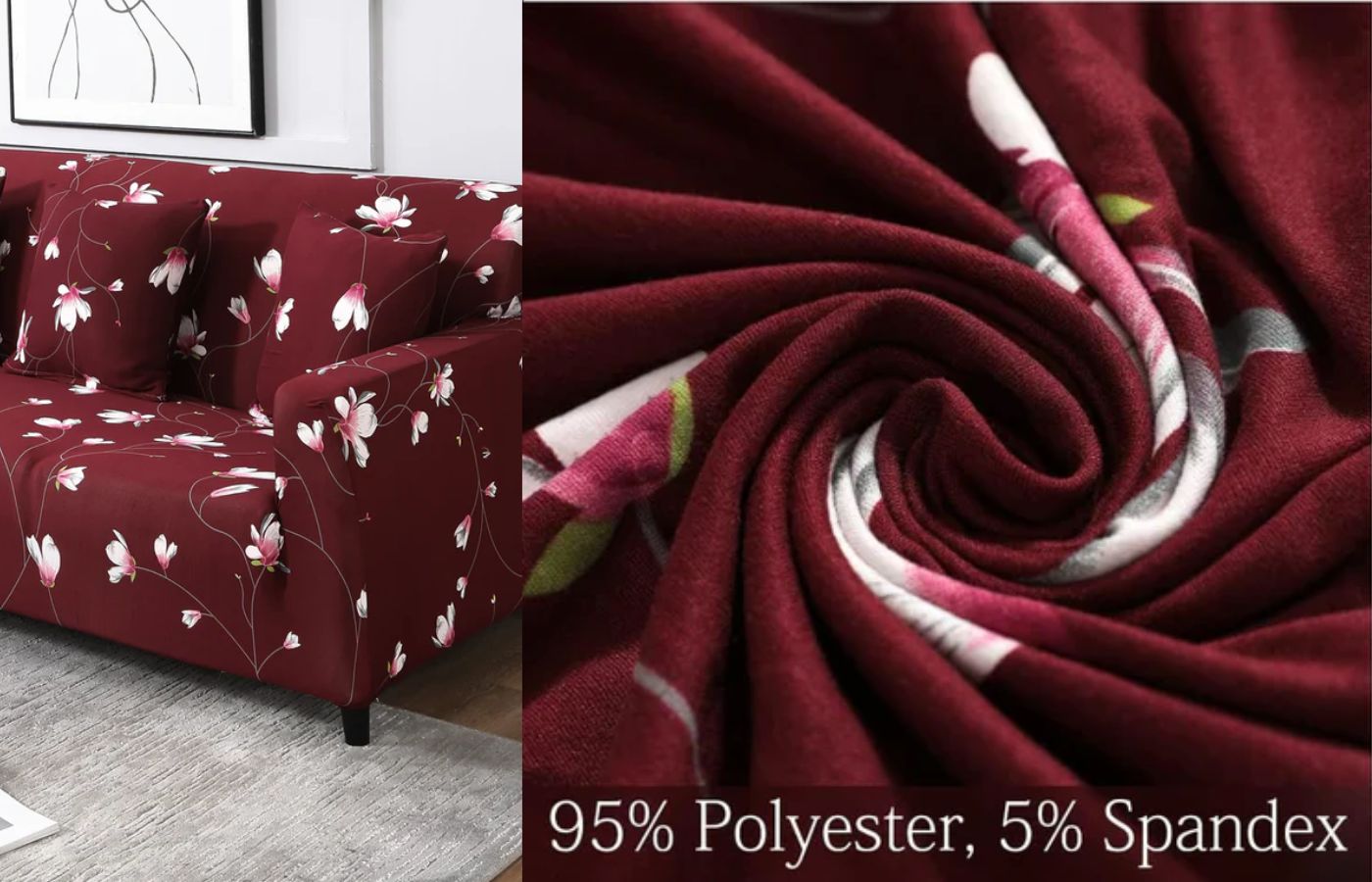 Polyster with spandex fabric for sofa cover