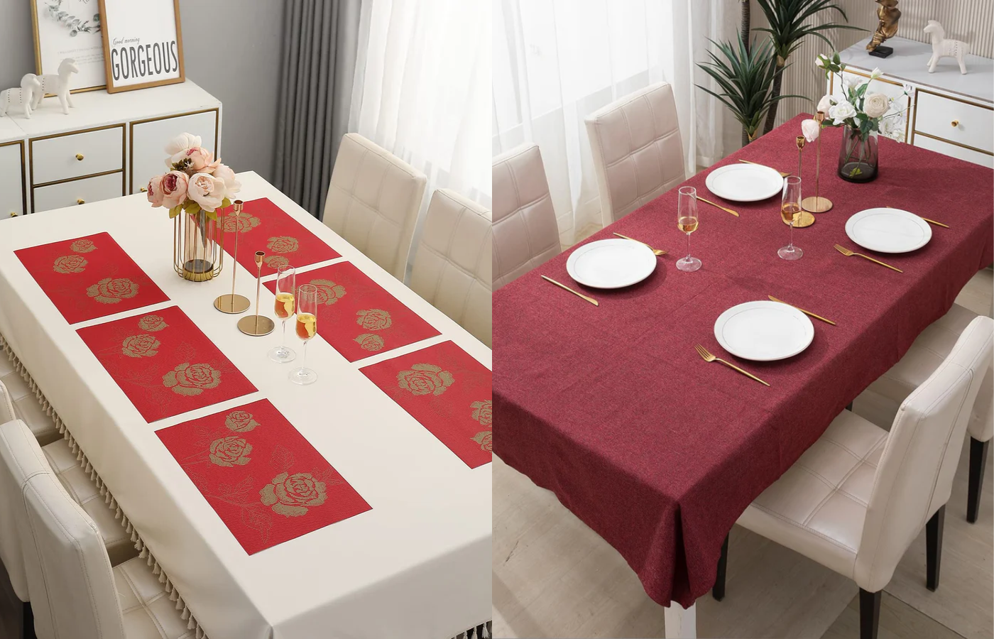 HOKIPO table linen – stylish placemats, runners, and tablecloths in PVC, cotton, and natural materials.