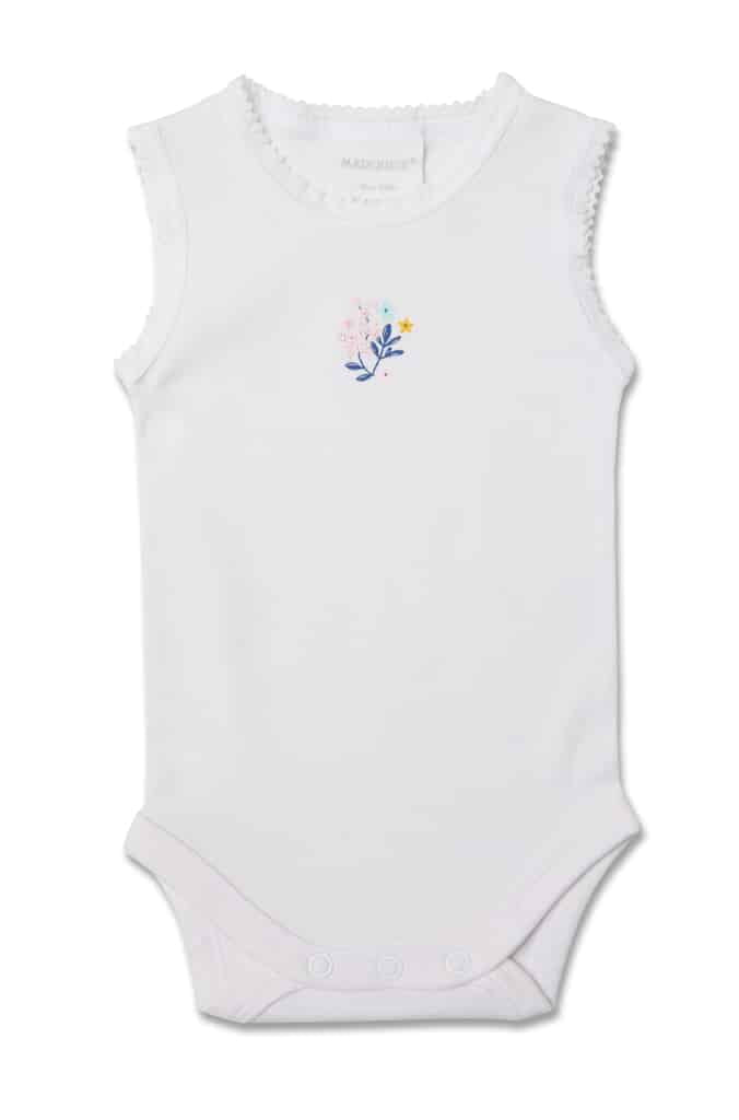 GOLDIE + ACE - On The Bay Print Short Sleeve Bodysuit in Vanilla