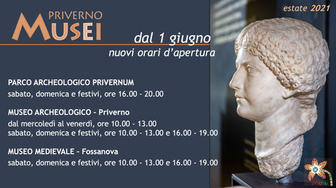 Musei archeologici di Priverno orari estivi 2021