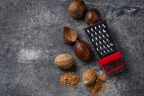 nutmeg with a grater