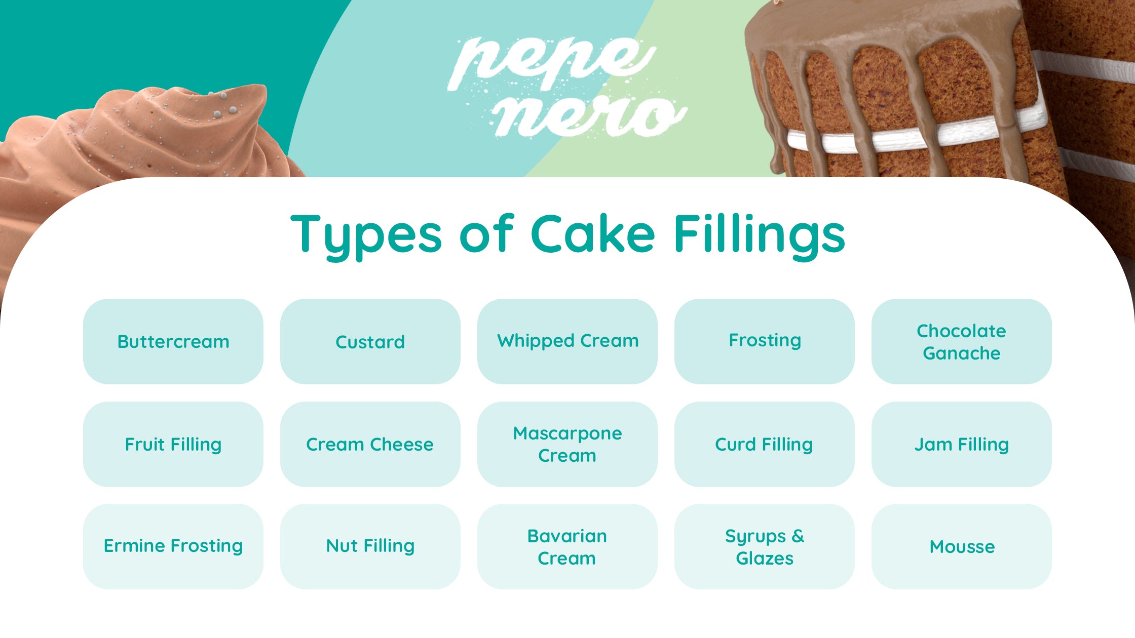 types of cake fillings