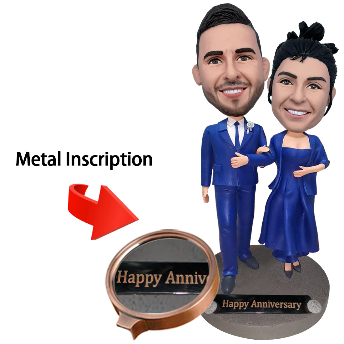 Bestfacegifts bobblehead metal inscription