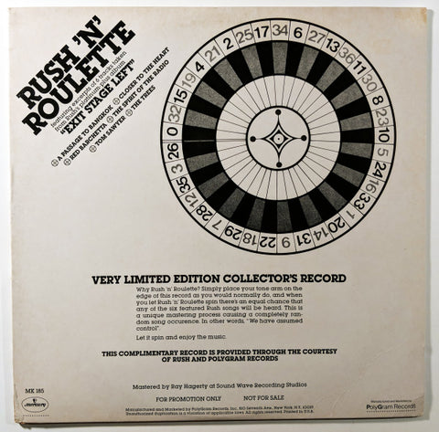 Rush – Rush 'N' Roulette Vinyl, LP, Limited Edition, Promo, Sampler, Stereo 1981 US USA