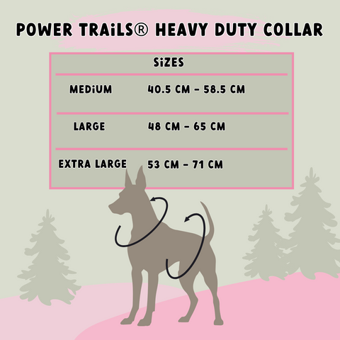 Power Trails Collar Size Chart