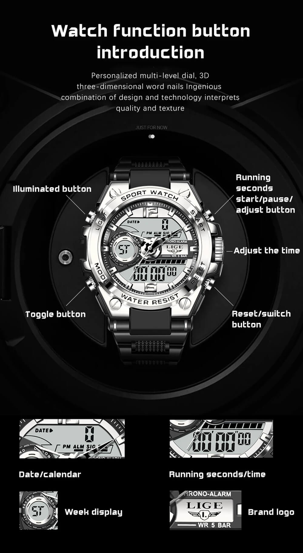 Analog Digital Watches For Men