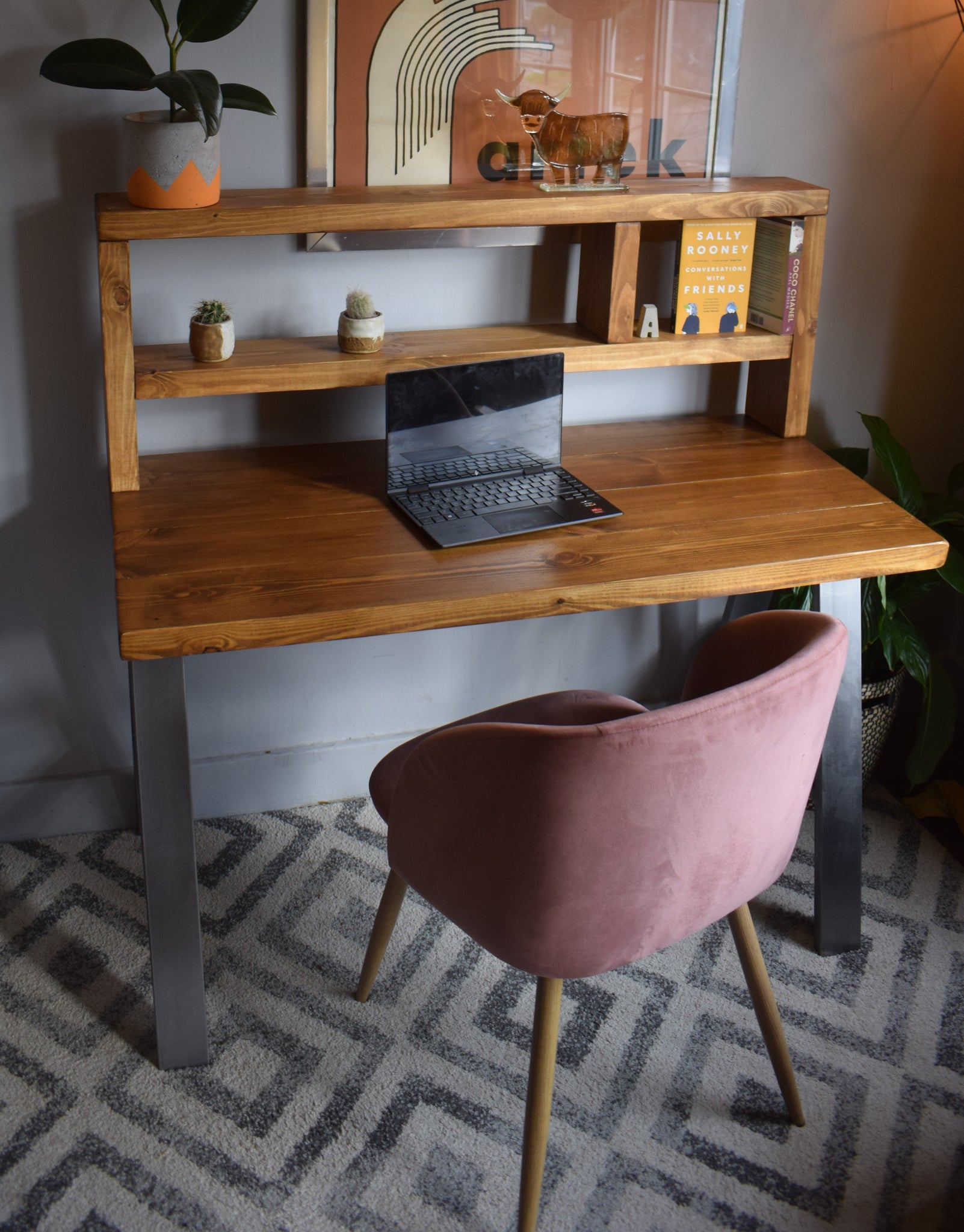 tall industrial desk