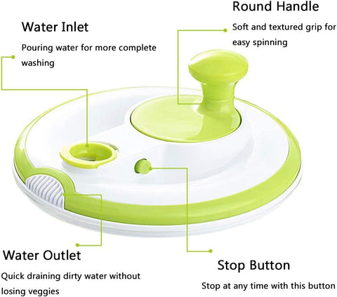 Pull Chopper & Salad Spinner Mixer Set - Fruit Vegetable Spinning Dryer, Shop Today. Get it Tomorrow!