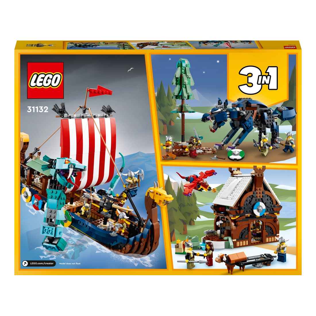 opdragelse frustrerende Faderlig LEGO® Creator 3-i-1 Vikingeskib og midgårdsormen – Leg & idé