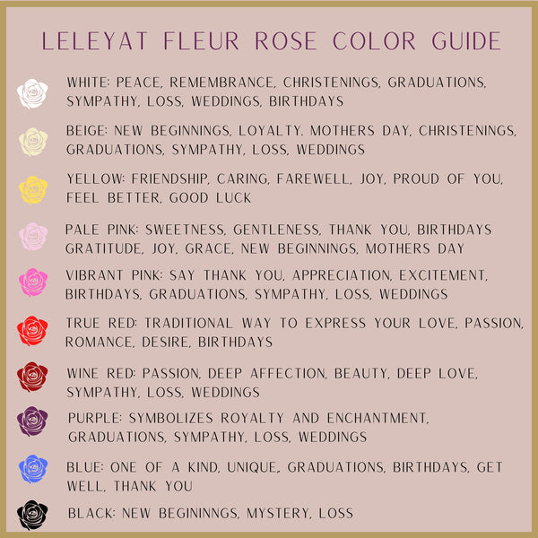 Rose Color Meaning and Guide – Leleyat Fleur