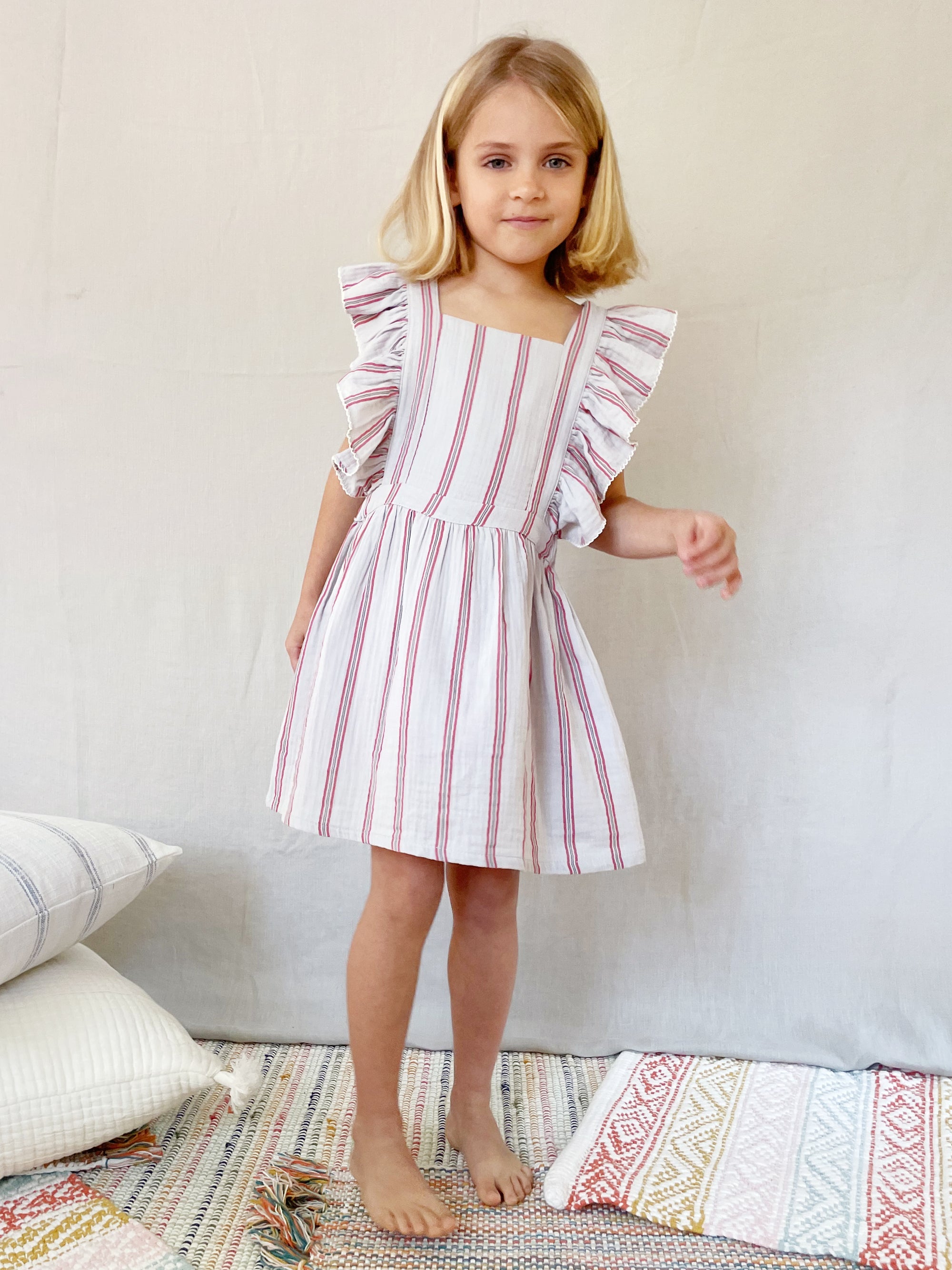 Clementine Dungaree Dress - Petite Lucette