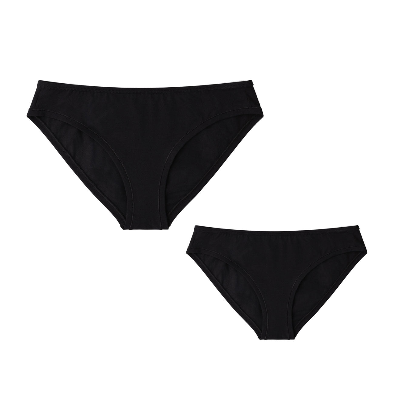 2 Pack Everyday Cotton Midi Briefs - Black