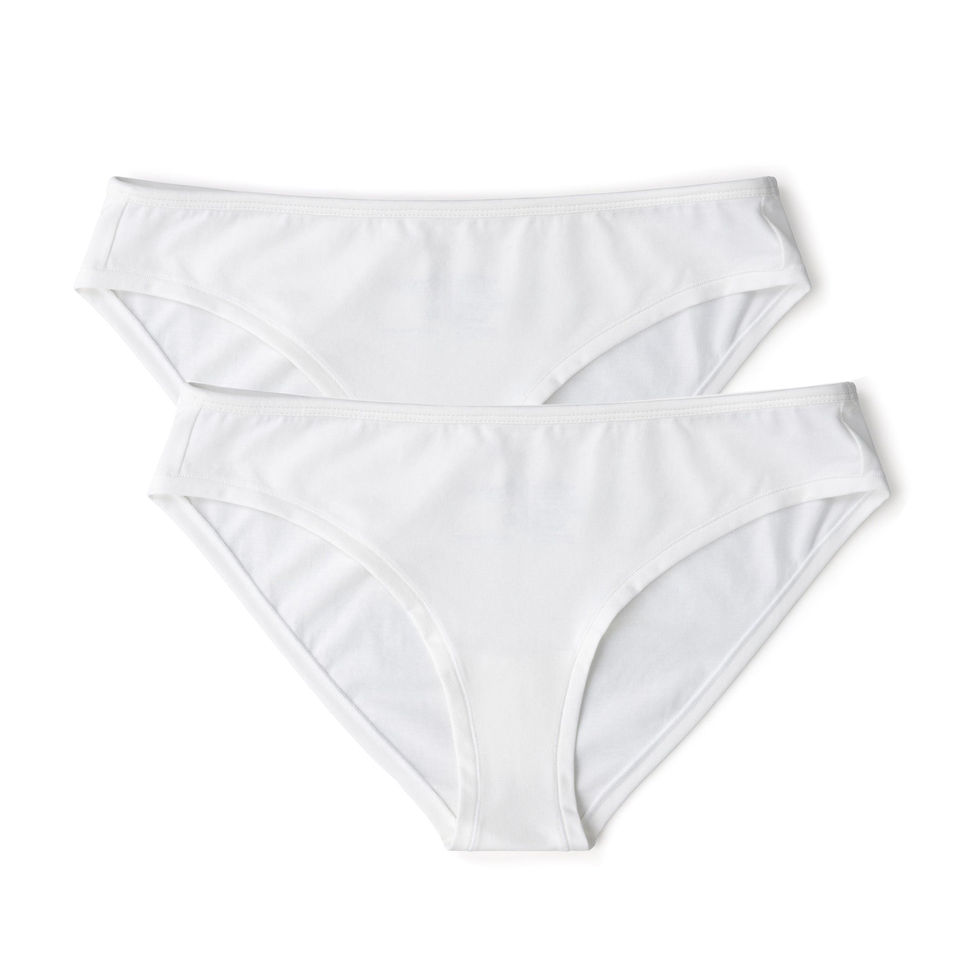 Combed cotton white briefs (sports underwear/brief briefs/girls underwear/ seamless/elastic/mid-waist) - Shop aurastro Women's Underwear - Pinkoi