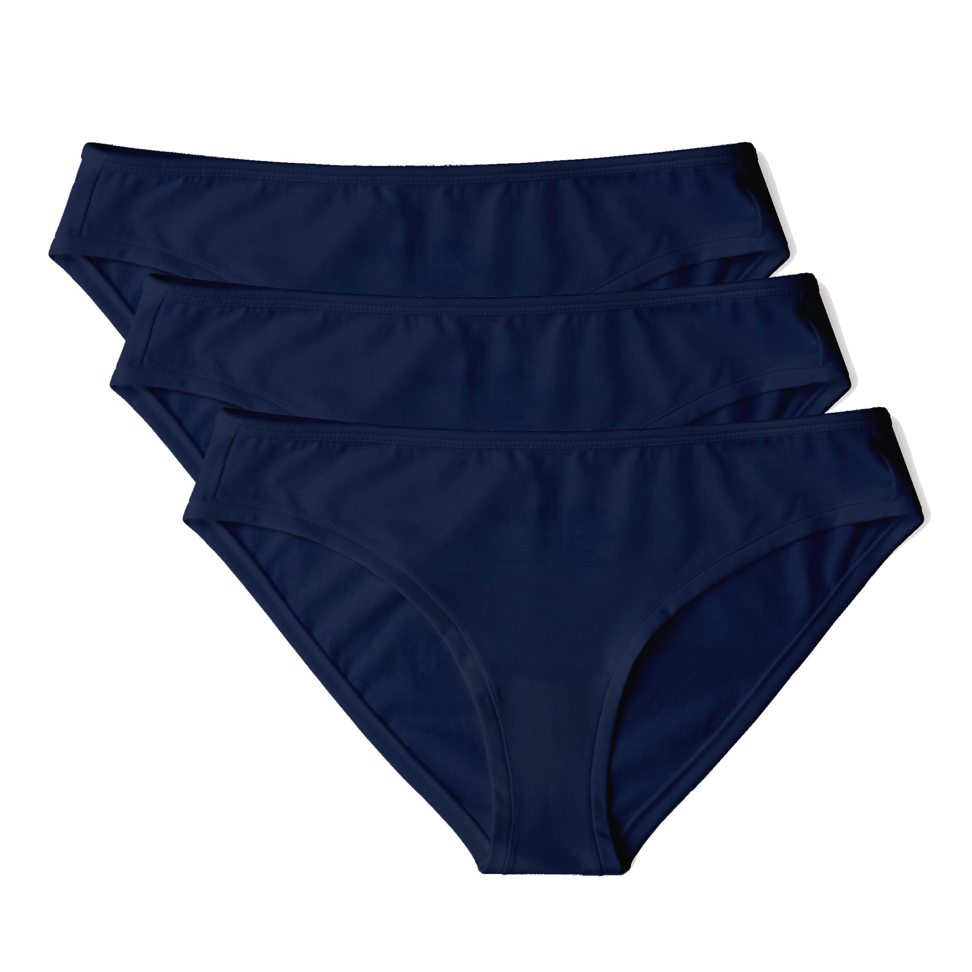 YWDJ High Waisted Underwear for Women Women Satin Panties Mid Waist Wavy  Cotton Briefs Blue M