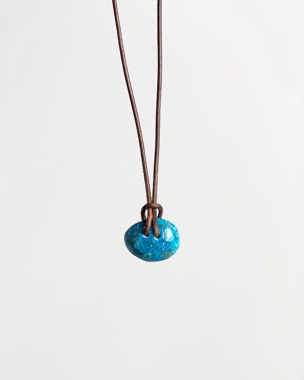 Apatite On Leather Cord