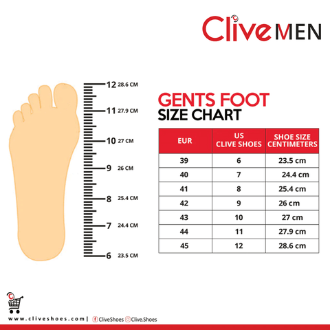 Size Chart – Clive Shoes