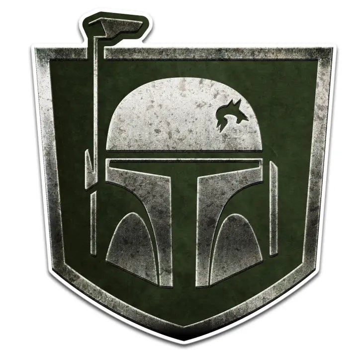 Star Wars Boba Fett Helmet Tin Shield Decorative Sign